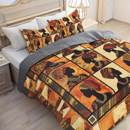 Shineful All Season Quilt 3-Piece Set Heritage Silhouette