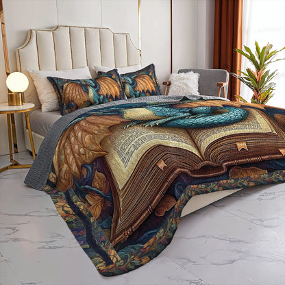 Shineful All Season Quilt 3-Piece Set - Dragon's Wisdom