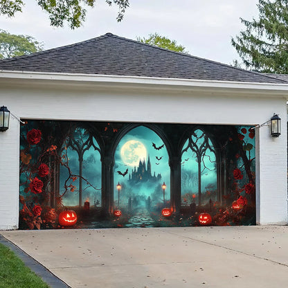 Shineful Garage Door Banner Decoration - Crimson Nightfall