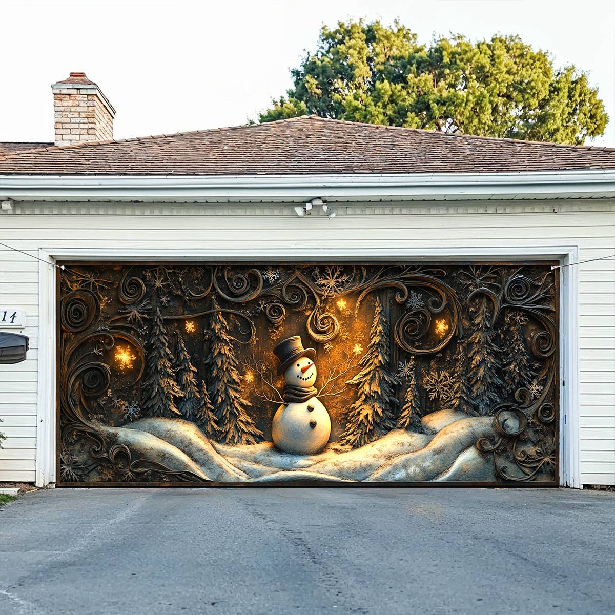 Shineful Garage Door Banner Decoration Holiday Cheer Starts
