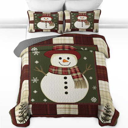 Shineful All Season Quilt 3-Piece Set Christmas Snowy Wonder