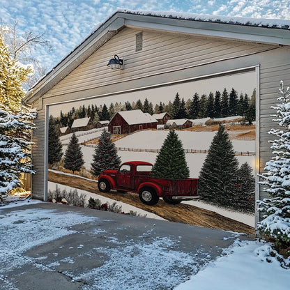 Shineful Garage Door Banner Decoration - Christmas Truck
