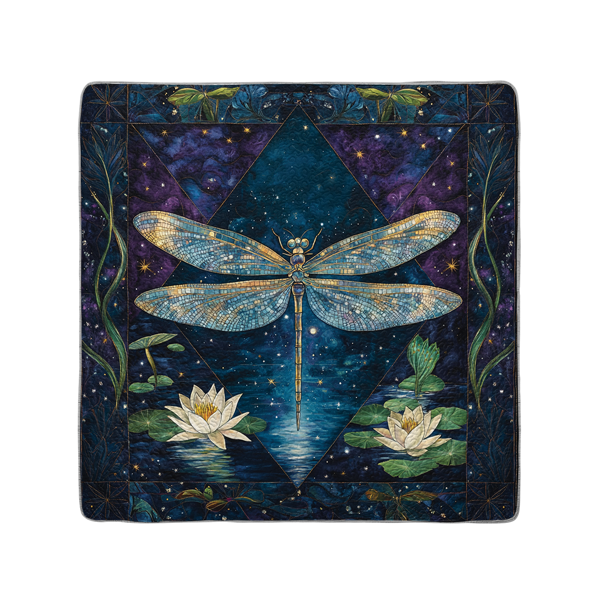 Shineful All Season Quilt 3-Piece Set Mystic Dragonfly