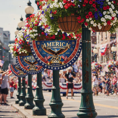 Shineful Decorative Fan Flag Grand Eagle Celebration – America 250th Anniversary