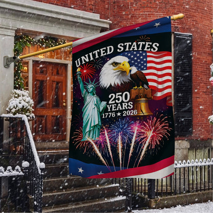 Shineful House Flag 30" x 40" - Let Freedom Rise United States