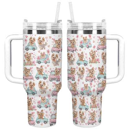 Shineful Tumbler Yorkie Love Ride