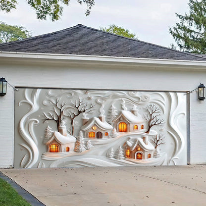 Shineful Garage Door Banner Decoration Holiday Haven