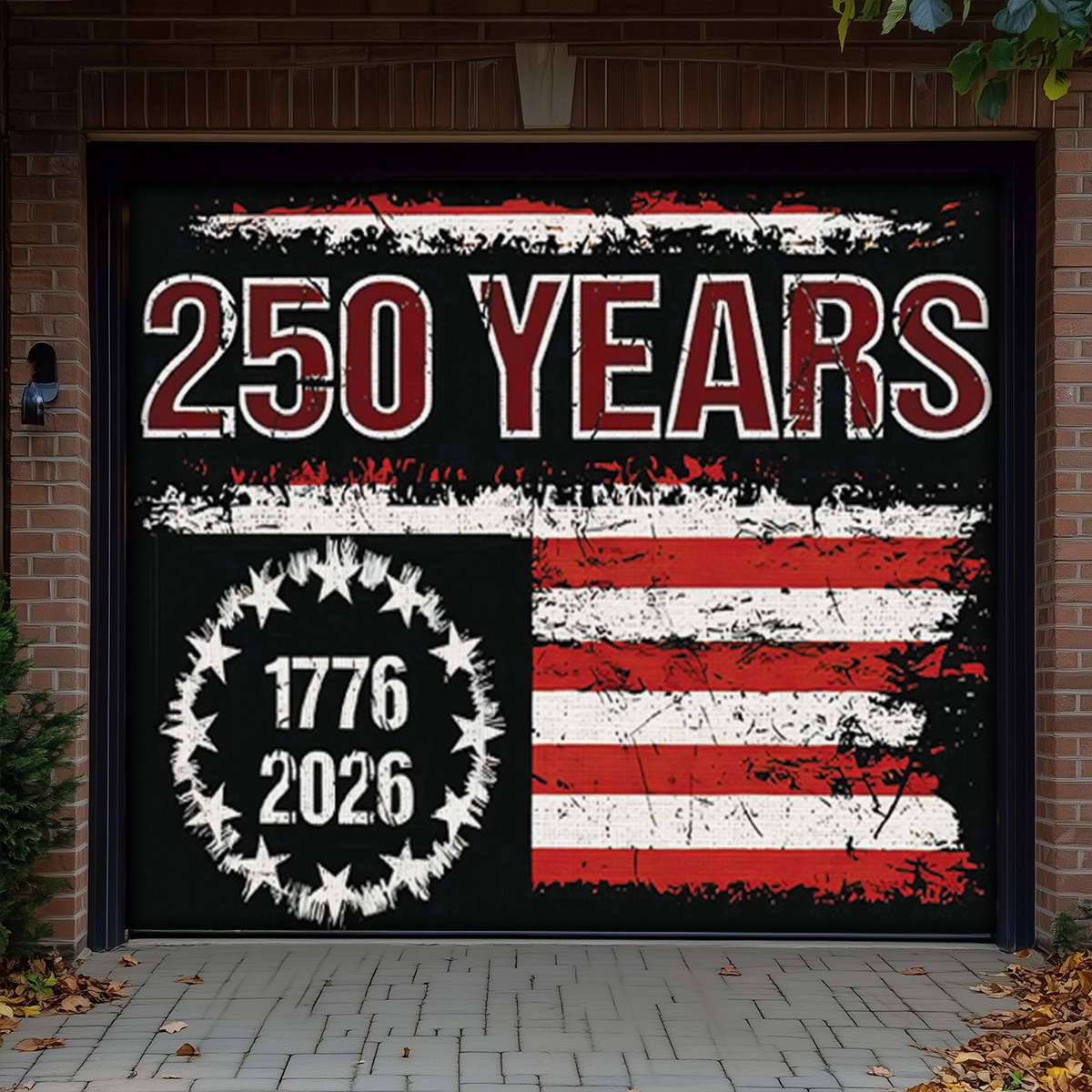 Shineful Garage Door Banner Decoration Liberty Was Earned