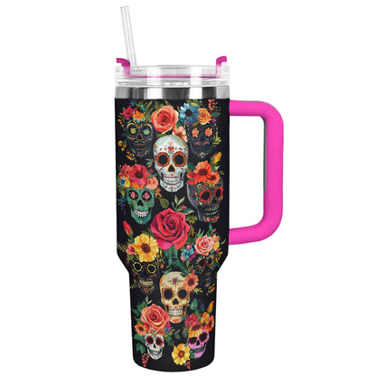 Shineful Tumbler - Floral Fiesta Skull