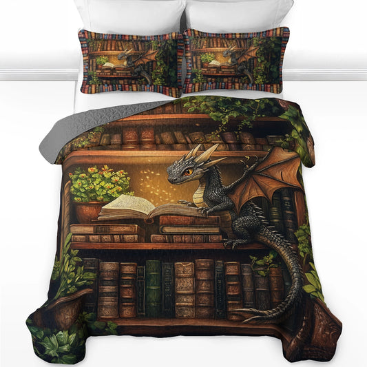 Shineful All Season Quilt 3-Piece Set - Dragon Scholar's Retreat