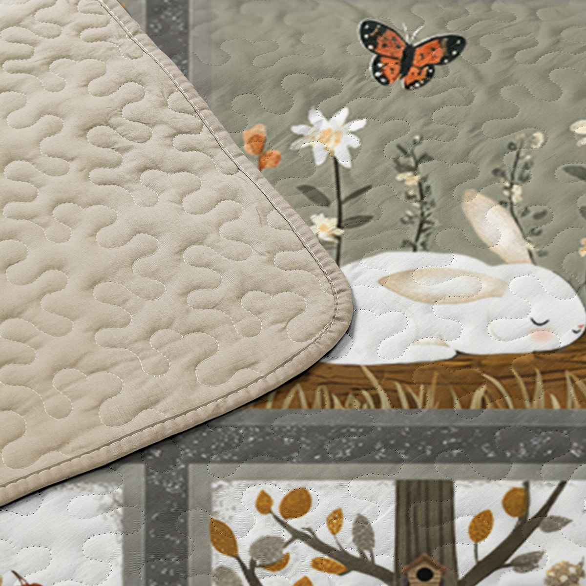 Shineful All Season Quilt 3-Piece Set Woodland Friends