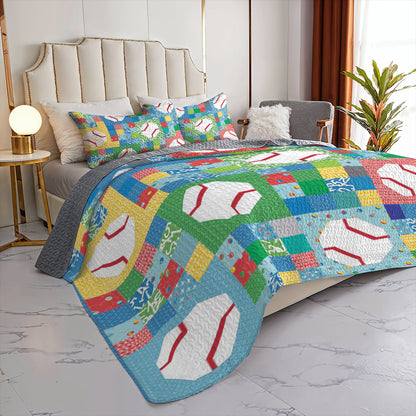 Shineful All Season Quilt 3-Piece Set Playful Pitch