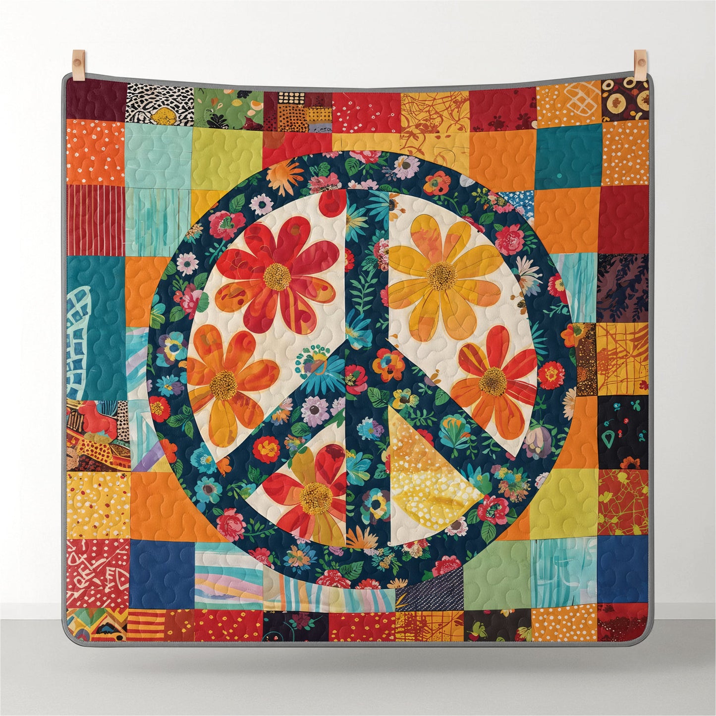 Shineful Quilt 3-Piece Set Flower Peace