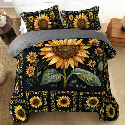 Shineful All Season Quilt 3-Piece Set You Are My Sunshine