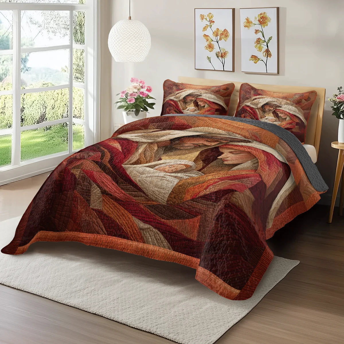Shineful Quilt 3-Piece Set Sacred Geometry of Grace