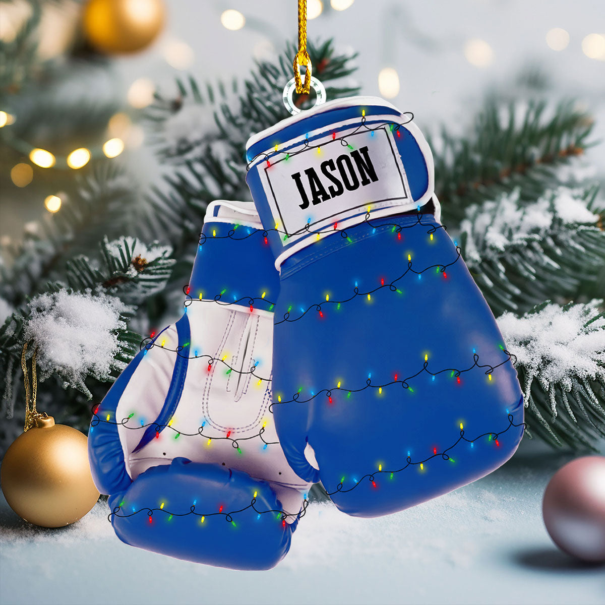 Shineful 2D Acrylic Ornament - Personalized Boxing Gloves Collection