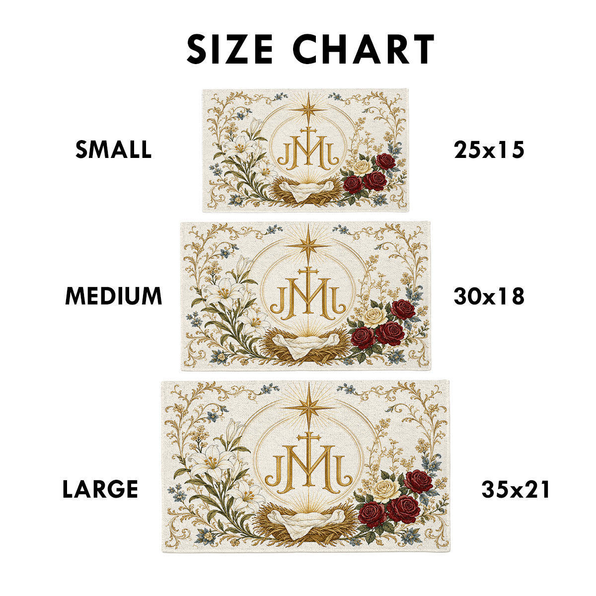 Shineful Nativity Blessing Ultra-Thin Non Skid Floor Mat, Kitchen Rugs