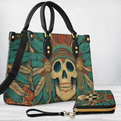 Shineful Leather Bag Emerald War Headdress