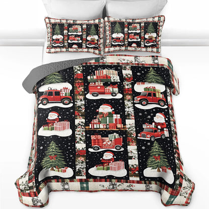 Shineful All Season Quilt 3-Piece Set Santa's Christmas Delivery