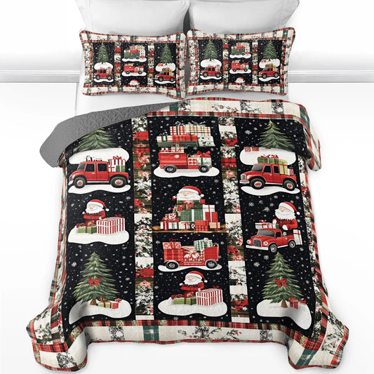 Shineful All Season Quilt 3-Piece Set Santa's Christmas Delivery