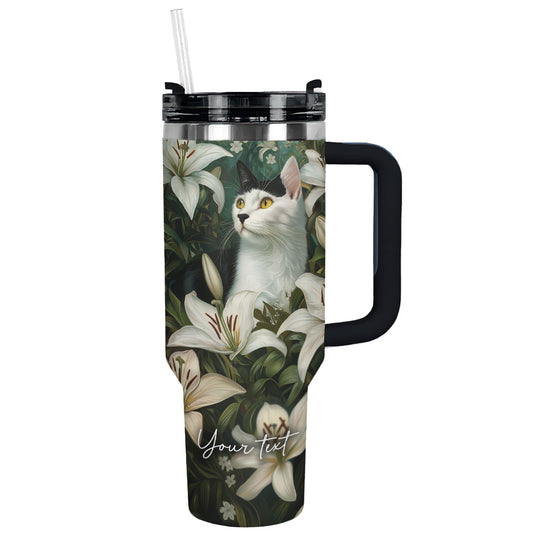 Shineful Tumbler - Personalized Lily Garden Cat