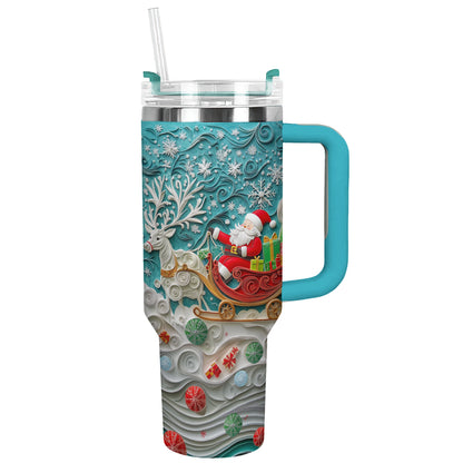 Shineful Tumbler Santa's Sleigh Christmas