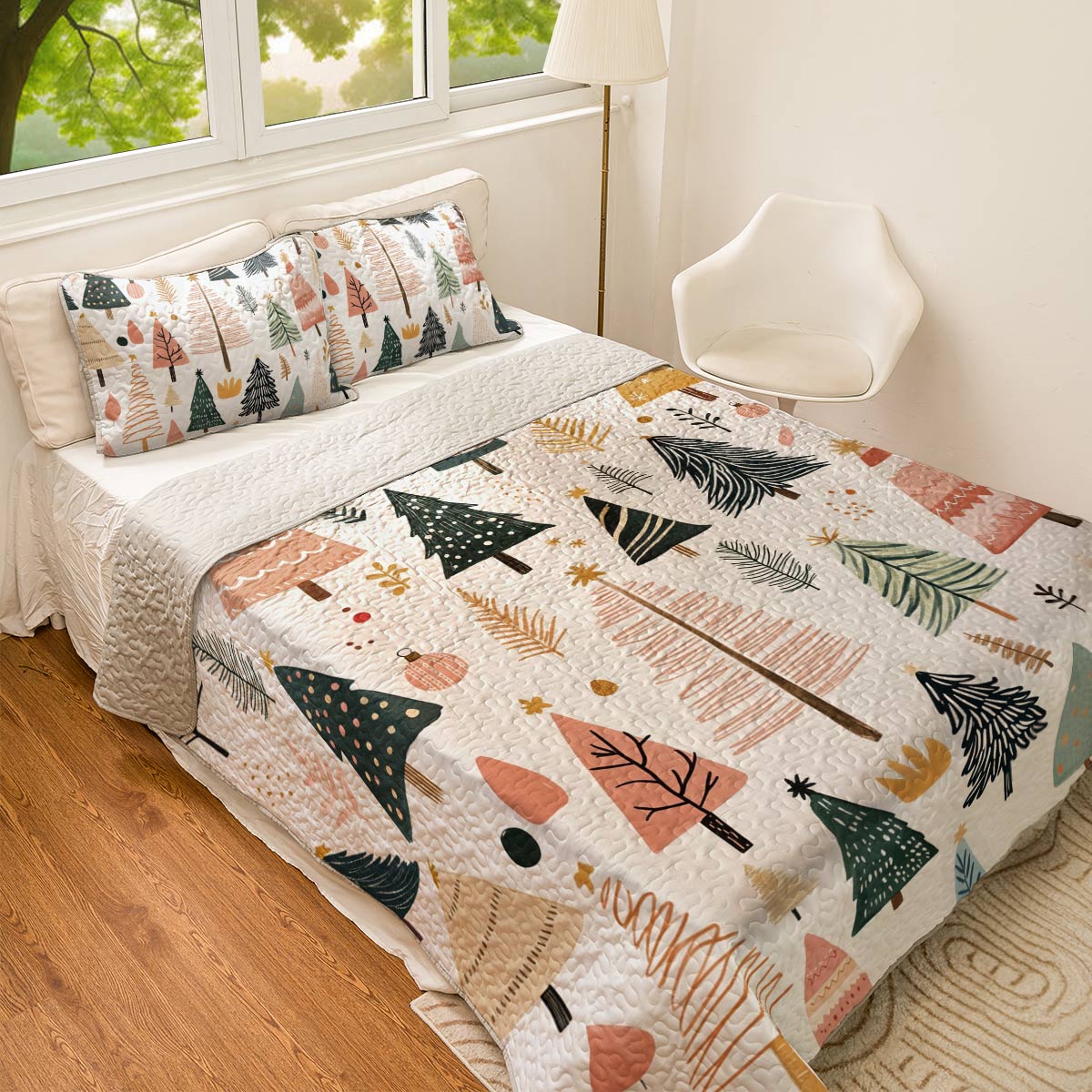 Shineful All Season Quilt 3-Piece Set Gentle Pines