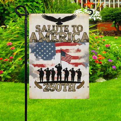 Shineful Gargen Flag 12" x 18" - Salute to America