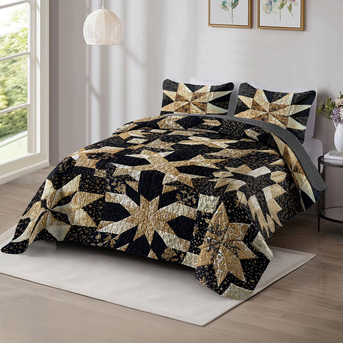 Shineful All Season Quilt 3-Piece Set Luxury Blocks