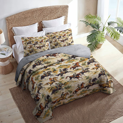 Shineful All Season Quilt 3-Piece Set Wild West Adventure