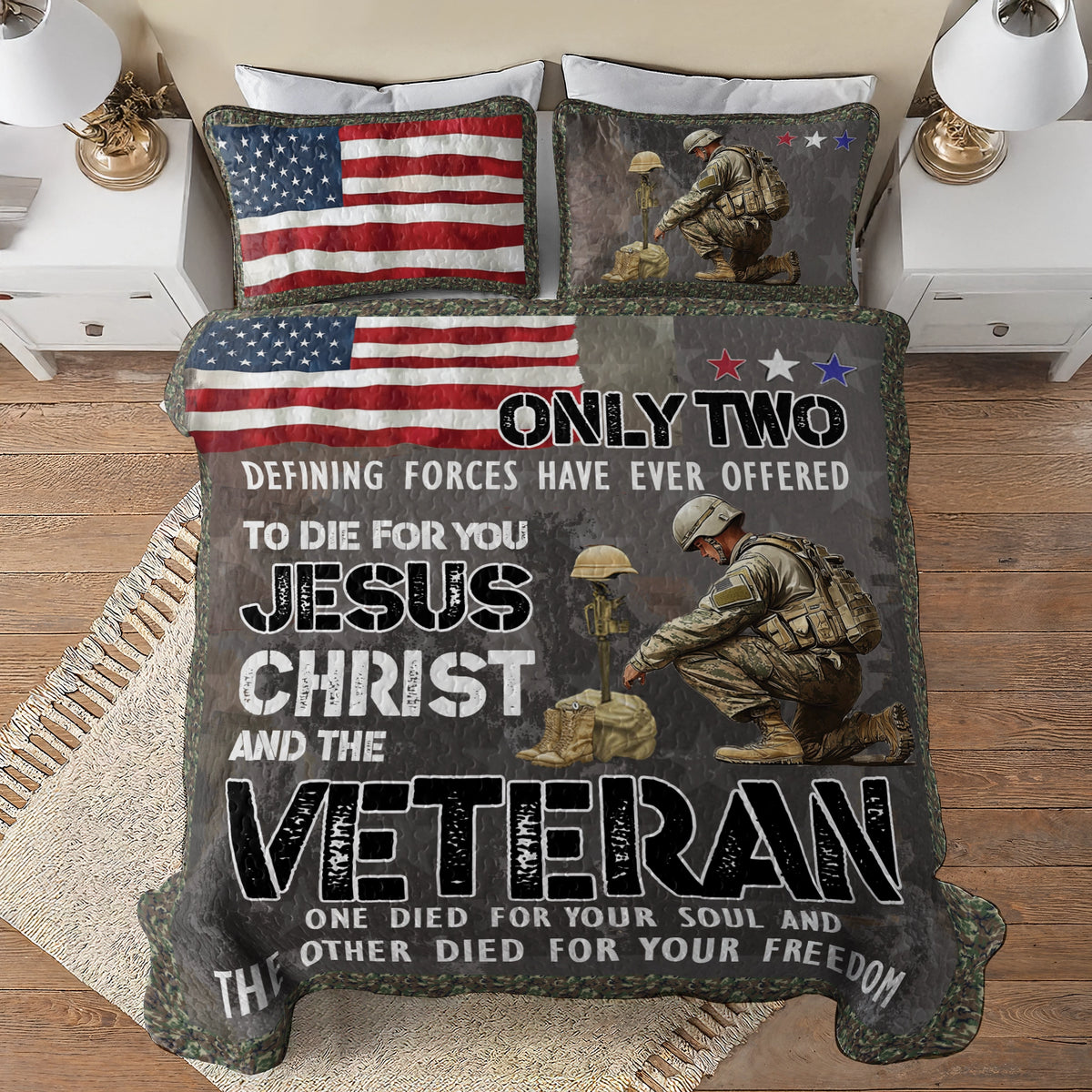 Shineful All Season Quilt 3-Piece Set - In Honor of Heroes Veteran