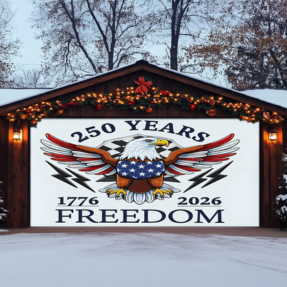 Shineful Garage Door Banner Decoration Born Free, Still Free