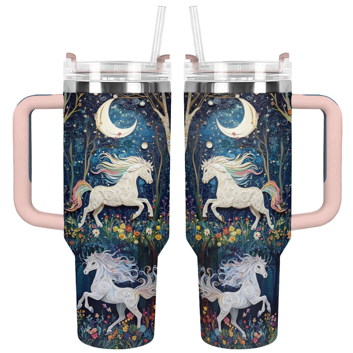 Shineful Glossy Tumbler Moonlit Horse Dreams