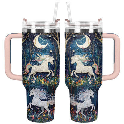 Shineful Glossy Tumbler Moonlit Horse Dreams