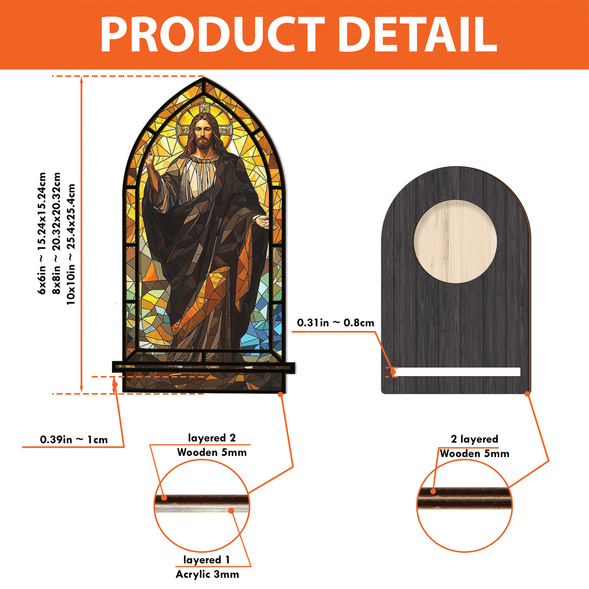 Shineful Suncatcher Candle Holder Christ’s Blessing