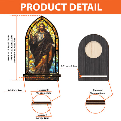Shineful Suncatcher Candle Holder Christ’s Blessing