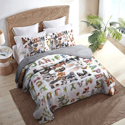 Shineful All Season Quilt 3-Piece Set 12 Months Of Woodland Magic