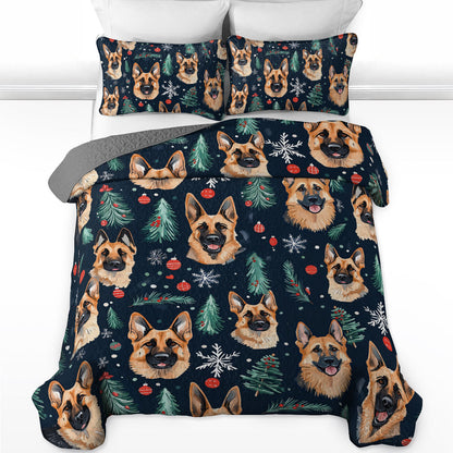 Shineful All Season Quilt 3-Piece Set Loyal German Shepherd
