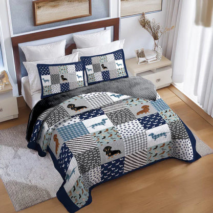 Shineful Quilt 3-Piece Set Dachshund Delight