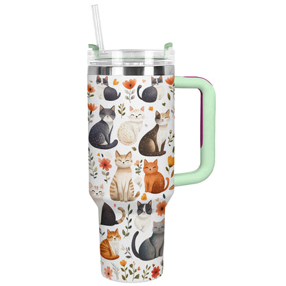 Shineful Tumbler Cute Cat Travel