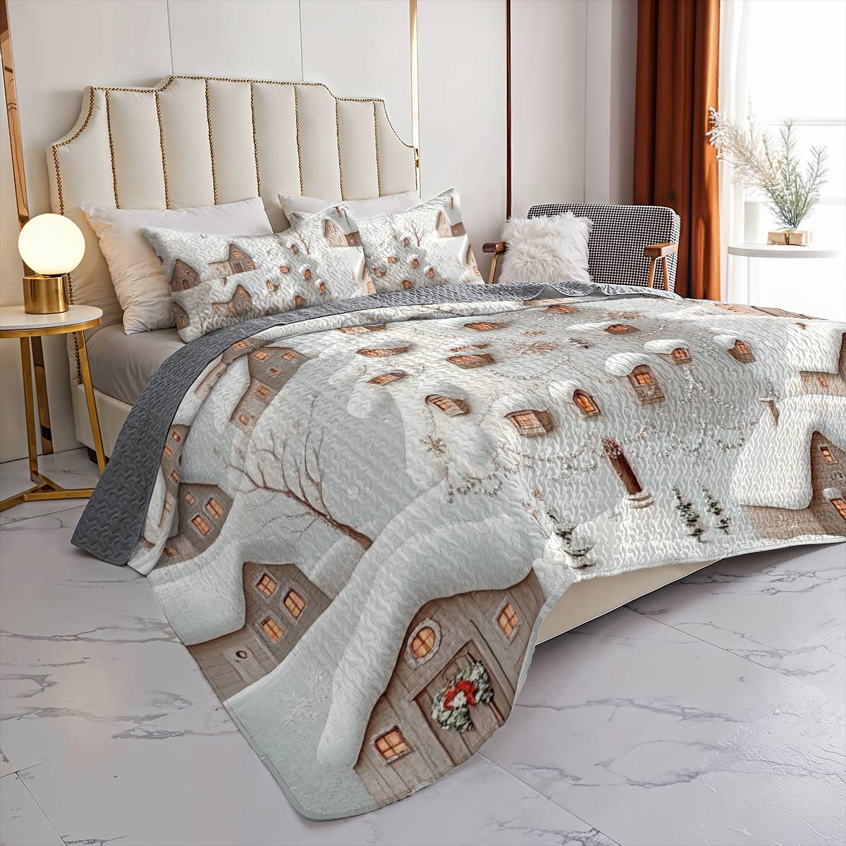 Shineful All Season Quilt 3-Piece Set Hometown Christmas Lovely