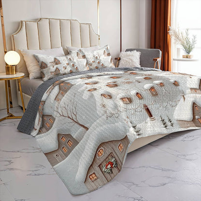 Shineful All Season Quilt 3-Piece Set Hometown Christmas Lovely