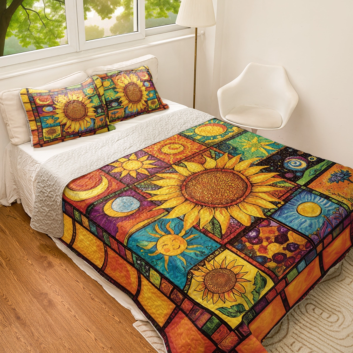 Shineful All Season Quilt 3-Piece Set - Hippie Sunshine Patchwork