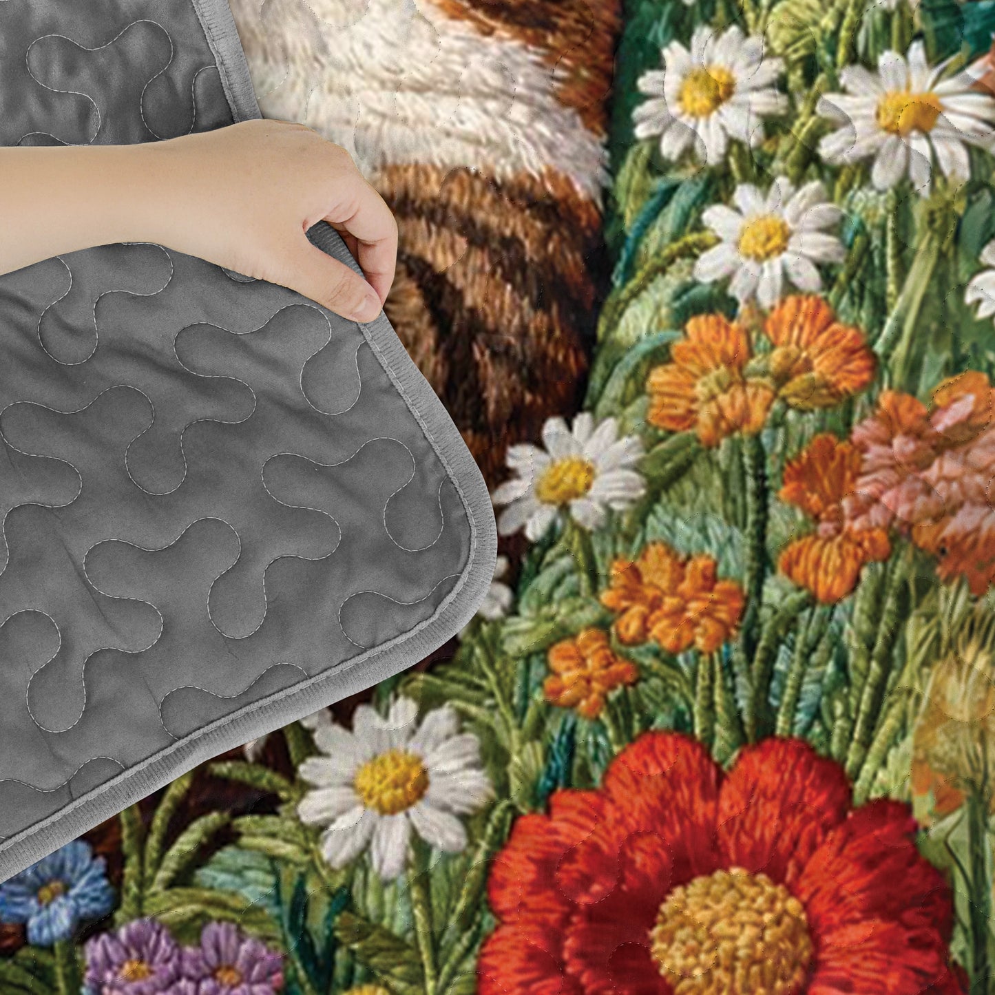 Shineful All Season Quilt 3-Piece Set Lazy Afternoon in the Wildflowers