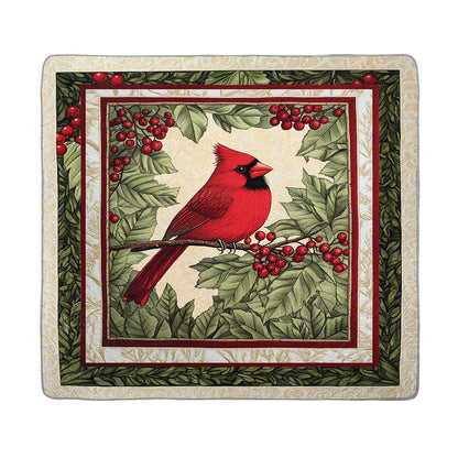 Shineful All Season Quilt 3-Piece Set - Cardinal Winter's Red Beauty