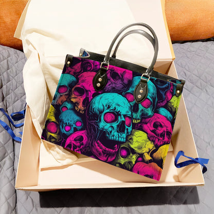 Shineful Leather Bag Neon Skull Riot