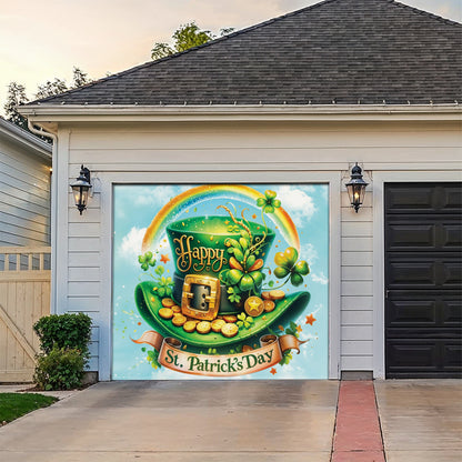 Shineful Garage Door Banner Decoration Lucky Clover Door