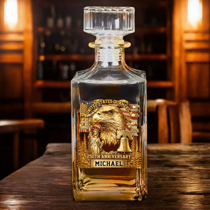 Shineful Whiskey Set 250th Anniversary Bald Eagle Personalized