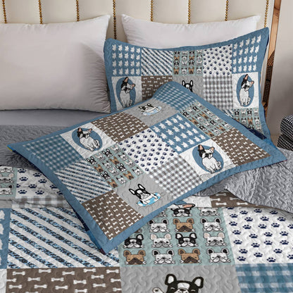 Shineful All Season Quilt 3-Piece Set Frenchie Fun