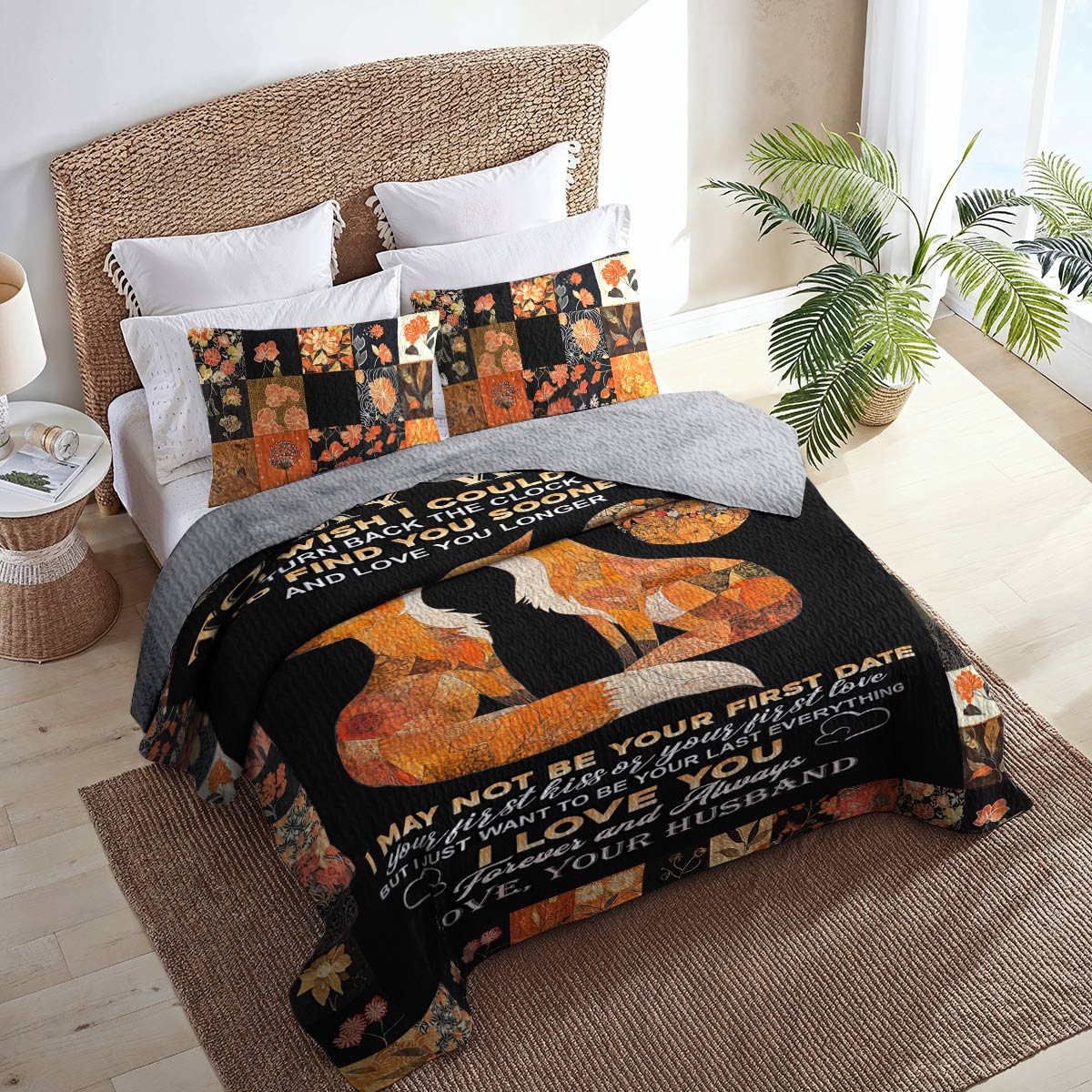 Shineful All Season Quilt 3-Piece Set I Love You